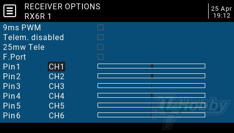 FrSky ACCESS - RX6R channel mapping